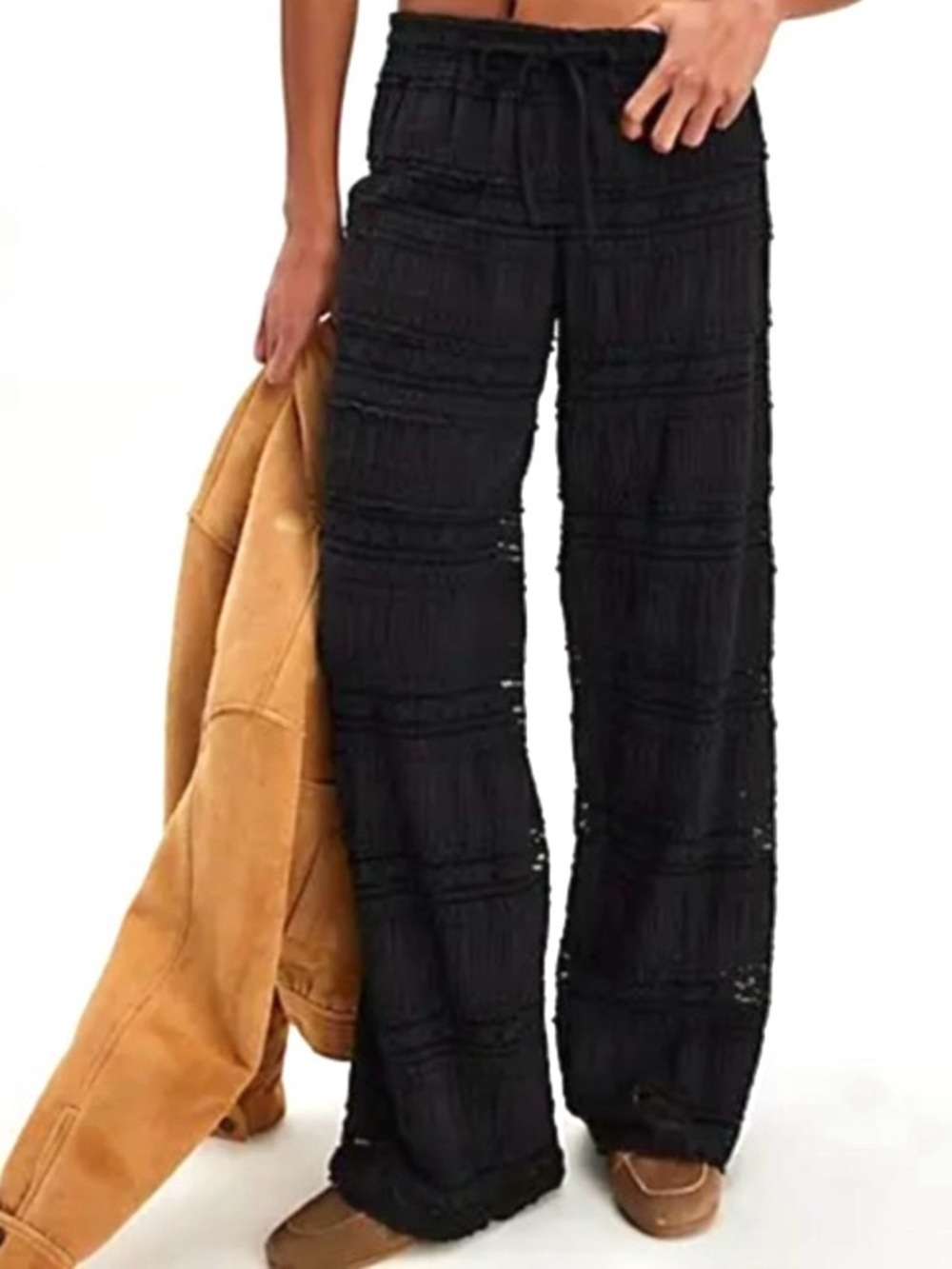FREE PEOPLE Lace Pants NWT Black FP One Aiden